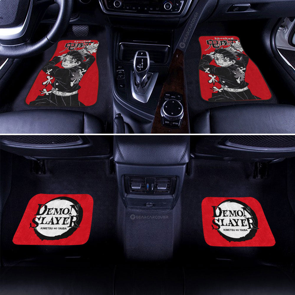 Demon Slayer Car Mats Kamado Tanjiro Car Floor Mats Car Manga Style For Fans Floor Mats