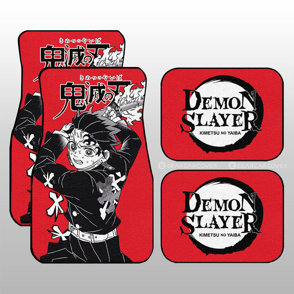 Demon Slayer Car Mats Kamado Tanjiro Car Floor Mats Car Manga Style For Fans Floor Mats