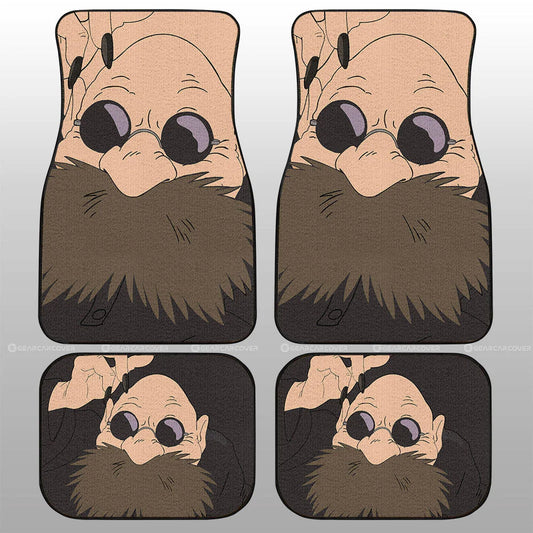 SGhibli Car Mats SGhibli Spirited Away Mr Kamaji Face Graphic Car Floor Mats Pink Brown