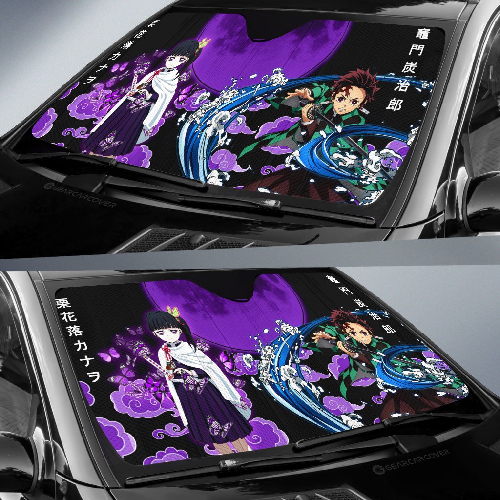 Kanao And Tanjiro Car Sunshade Custom Car Accessories