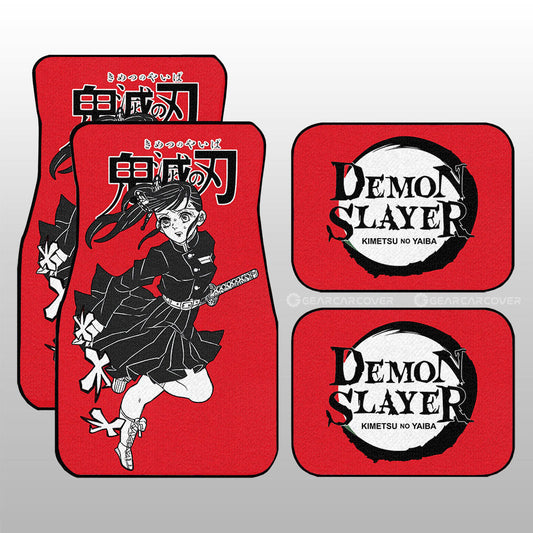 Demon Slayer Car Mats Kanao Tsuyuri Car Floor Mats Car Manga Style For Fans Floor Mats