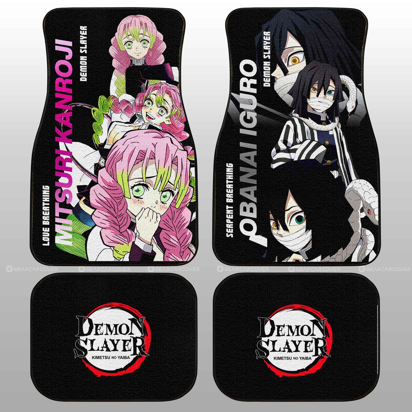 Demon Slayer Car Mats Kanroji And Obanai Car Floor Mats Demon Slayer Car Floor Mats