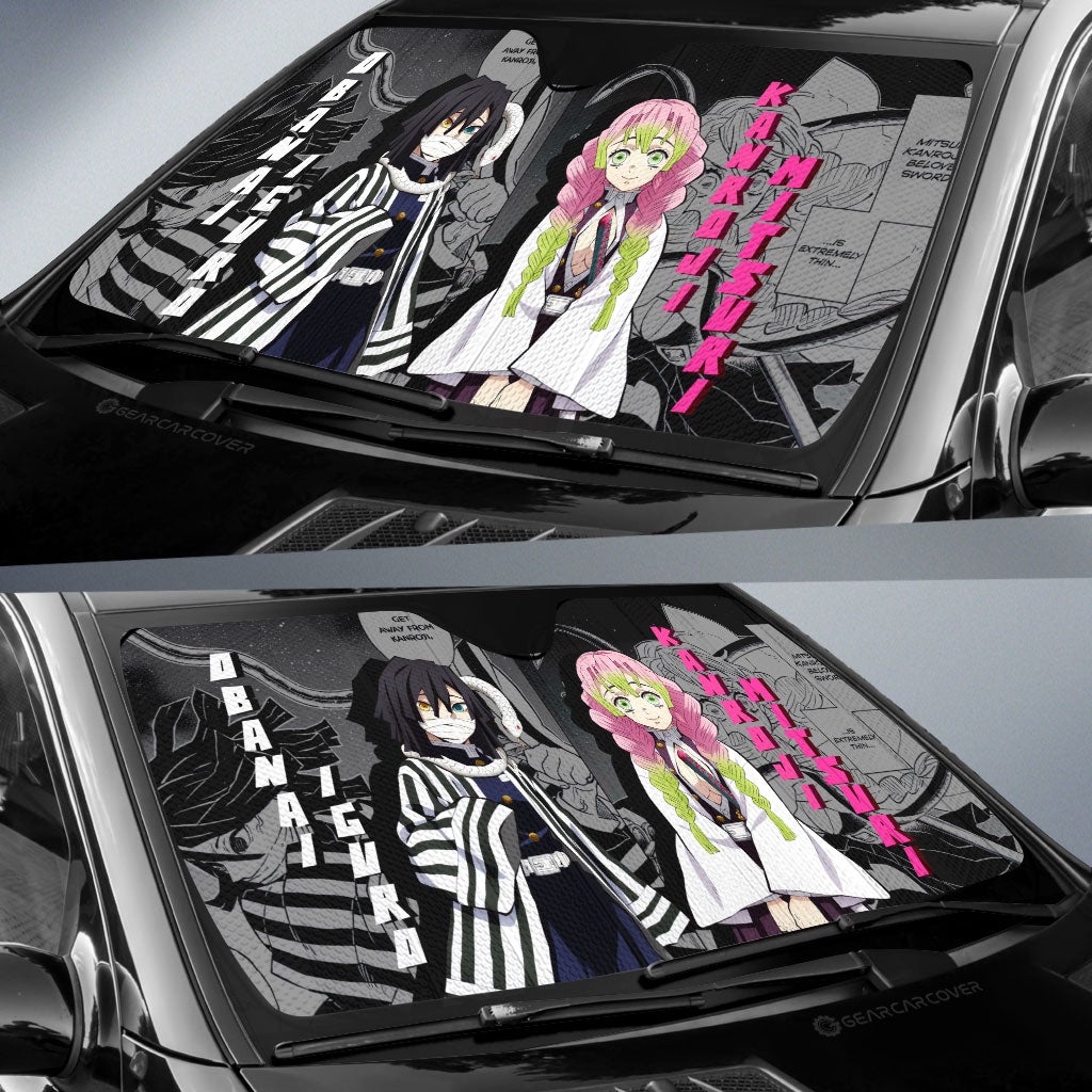 Kanroji And Obanai Car Sunshade Custom Mix Mangas