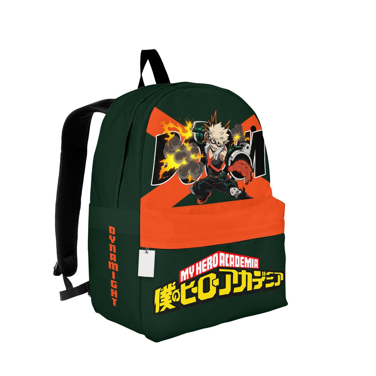 My Hero Academia Backpack Dynamight Hero Katsuki Bakugo Graphic Backpacks Green Orange