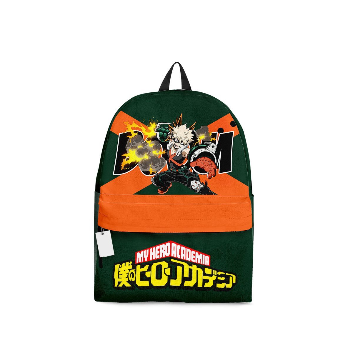 My Hero Academia Backpack Dynamight Hero Katsuki Bakugo Graphic Backpacks Green Orange