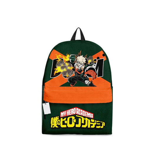 My Hero Academia Backpack Dynamight Hero Katsuki Bakugo Graphic Backpacks Green Orange