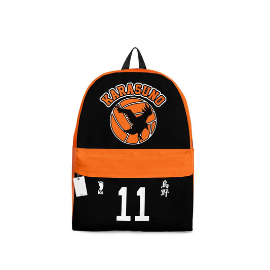 Haikyuu Backpack Kei Tsukishima Character Number Backpacks Orange Black