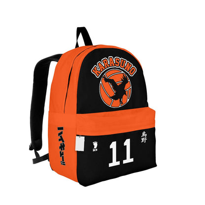 Haikyuu Backpack Kei Tsukishima Character Number Backpacks Orange Black