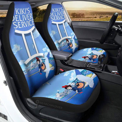 SGhibli Car Seat Covers Kiki Delivery Service Graphic Seat Covers Blue