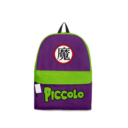 Dragon Ball Backpack King Piccolo Character Symbol Backpacks Purple Green