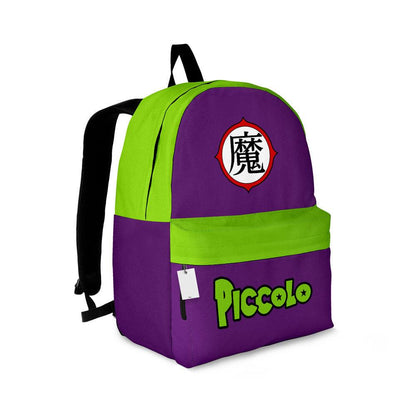 Dragon Ball Backpack King Piccolo Character Symbol Backpacks Purple Green