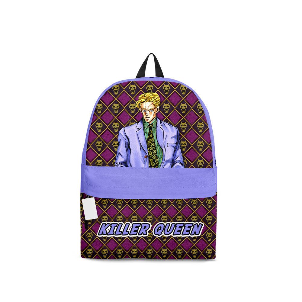 Jojo’s Bizarre Adventure Backpack Kira Killer Queen Character Graphic Symbol Backpacks Purple