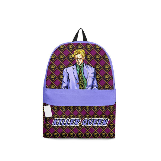 Jojo’s Bizarre Adventure Backpack Kira Killer Queen Character Graphic Symbol Backpacks Purple