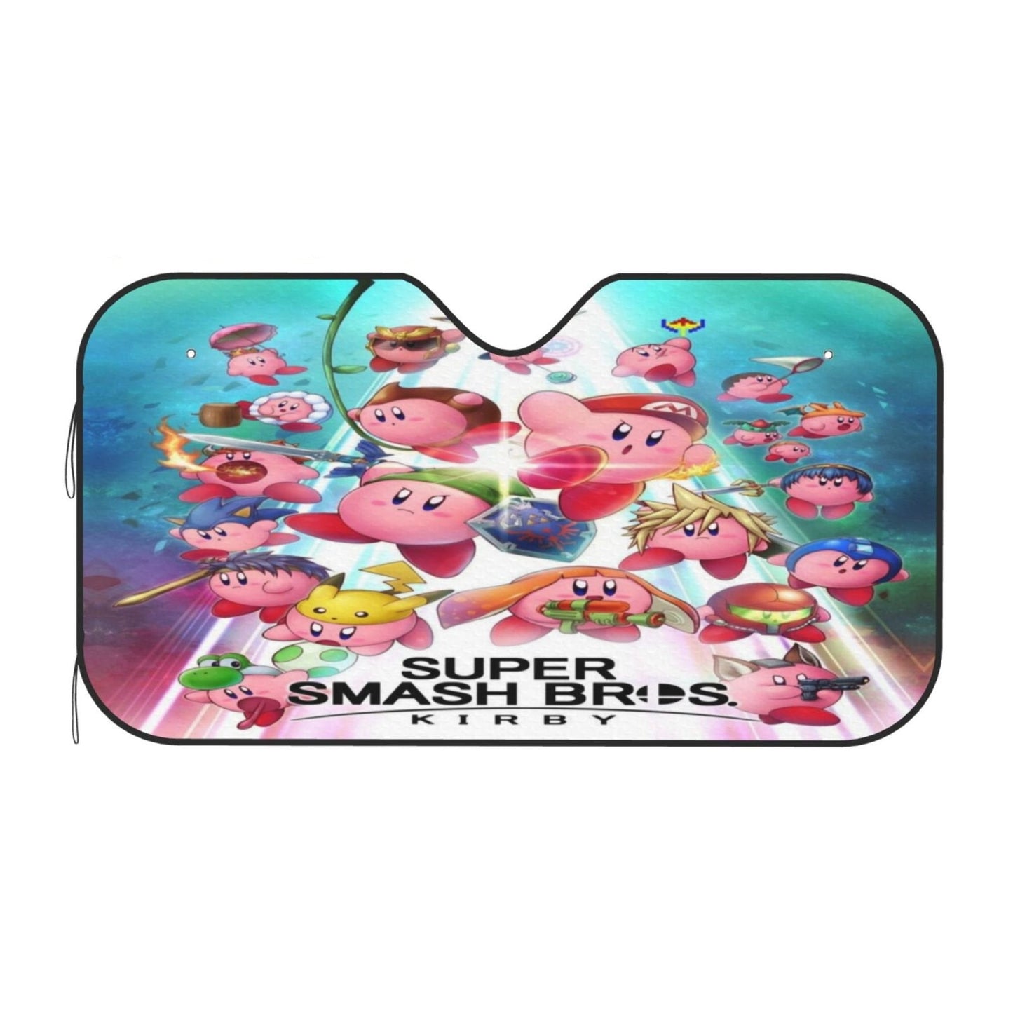 Kirby Car Sun Shade Super Smash Bros Kirby Pattern Winshield Sun Shade Pink