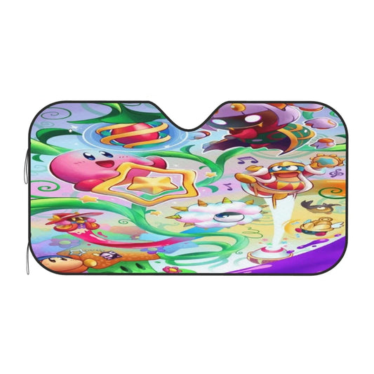 Kirby Car Sun Shade Kirby In The Magical World Winshield Sun Shade Colorful