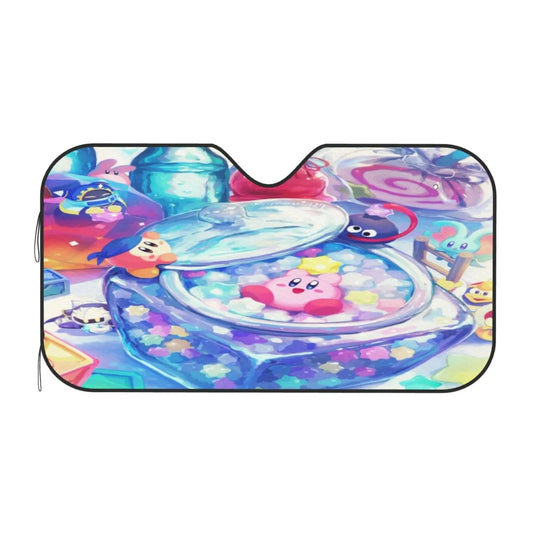 Kirby Car Sun Shade Kirby In A Glass Jar Winshield Sun Shade Colorful