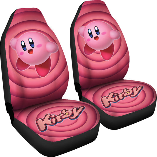 Kirby Car Seat Covers Game Character Kirby Graphic Seat Covers Pink