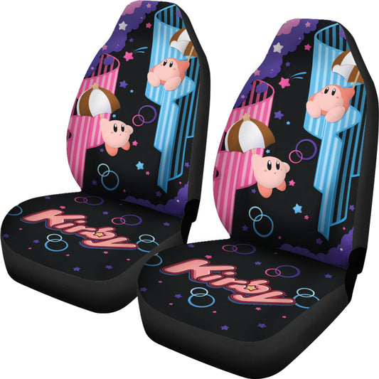 Kirby Car Seat Covers Kirby With Umbrella Pattern Seat Covers Colorful