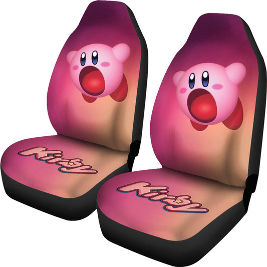 Kirby Car Seat Covers Game Eatting Kirby Graphic Seat Covers Pink