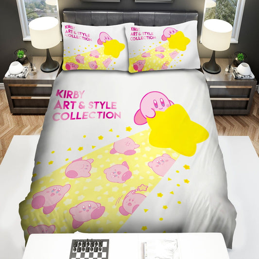 Kirby Bedding Set Kirby And Star Pattern Duvet Covers White Unique Gift