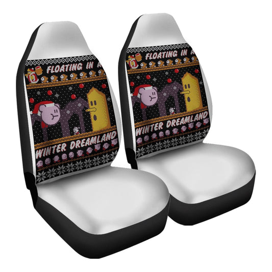 Kirby Car Seat Covers Floating In Winter Dreamland Seat Covers Black White