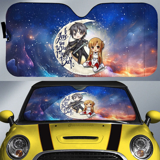 Kirito And Asuna Car Sunshade Custom Car Accessories