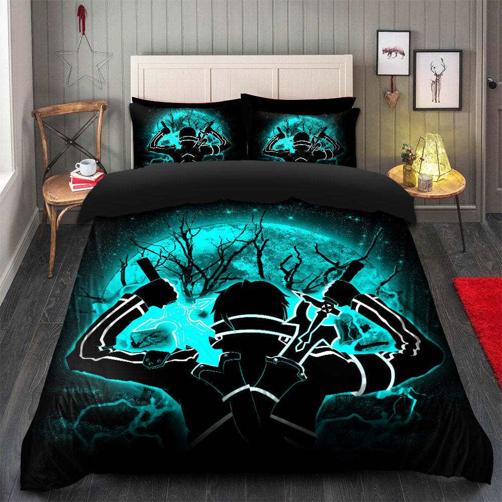 Kirito Sword Art Online SAO Moonlight Bedding Set