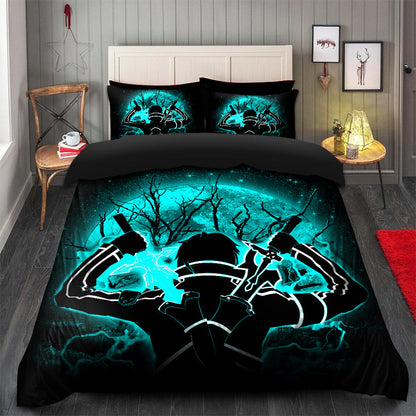 Kirito Sword Art Online SAO Moonlight Bedding Set