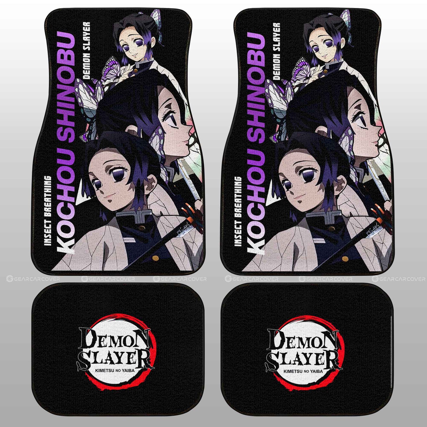 Demon Slayer Car Mats Kochou Shinobu Car Floor Mats Demon Slayer Car Floor Mats