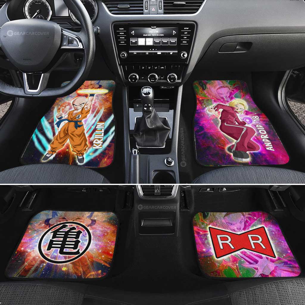 Dragon Ball Car Mats Krillin And Android 18 Car Floor Mats Demon Slayer Car Floor Mats