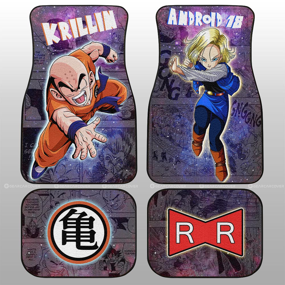 Dragon Ball Car Mats Krillin And Android 18 Car Floor Mats Galaxy Style Car Floor Mats