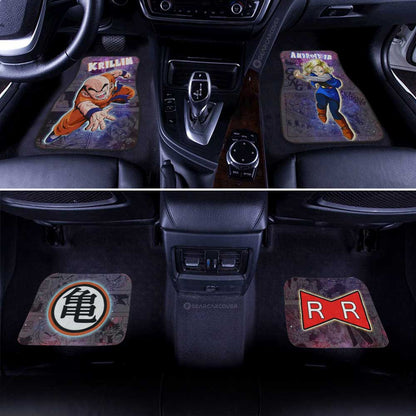 Dragon Ball Car Mats Krillin And Android 18 Car Floor Mats Galaxy Style Dragon Ball Anime Car Floor Mats