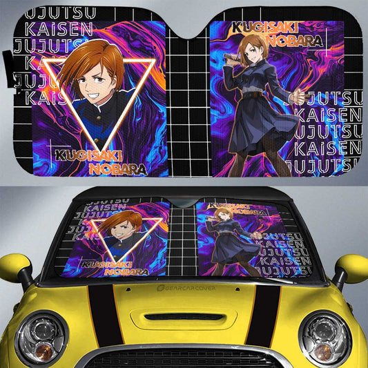 Jujutsu Kaisen Car Sun Shade Kugisaki Nobara Jujutsu Kaisen Character Winshield Sun Shade Black Purple