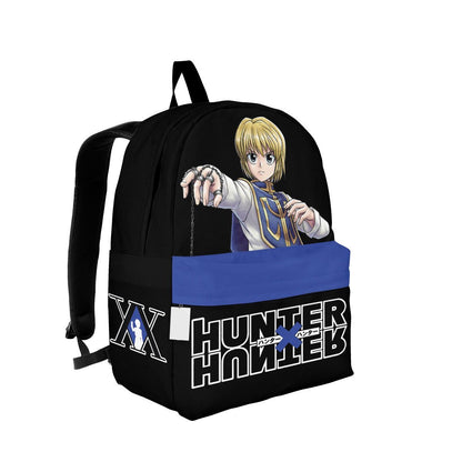 Hunter X Hunter Backpack Hunter X Hunter Kurapika Graphic Backpacks Black Blue