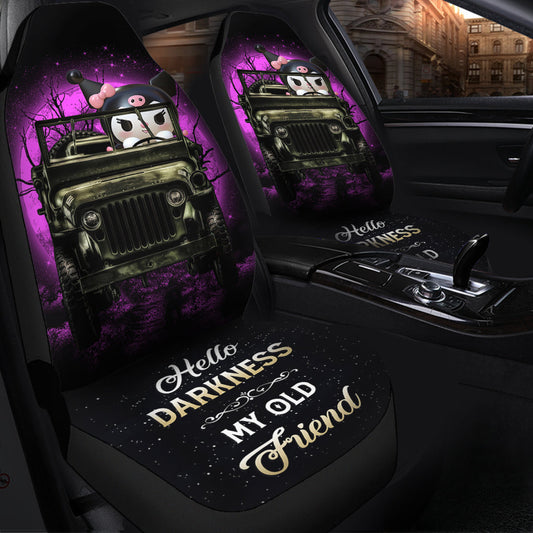 Kuromi Anime Ride Jeep Halloween Moonlight Car Seat Covers
