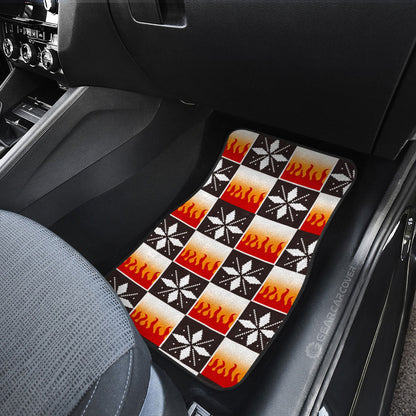 Demon Slayer Car Mats Kyojuro Rengoku Car Floor Mats Demon Slayer Car Floor Mats