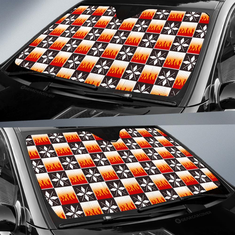 Kyojuro Rengoku Car Sunshade Custom Anime Car Accessories