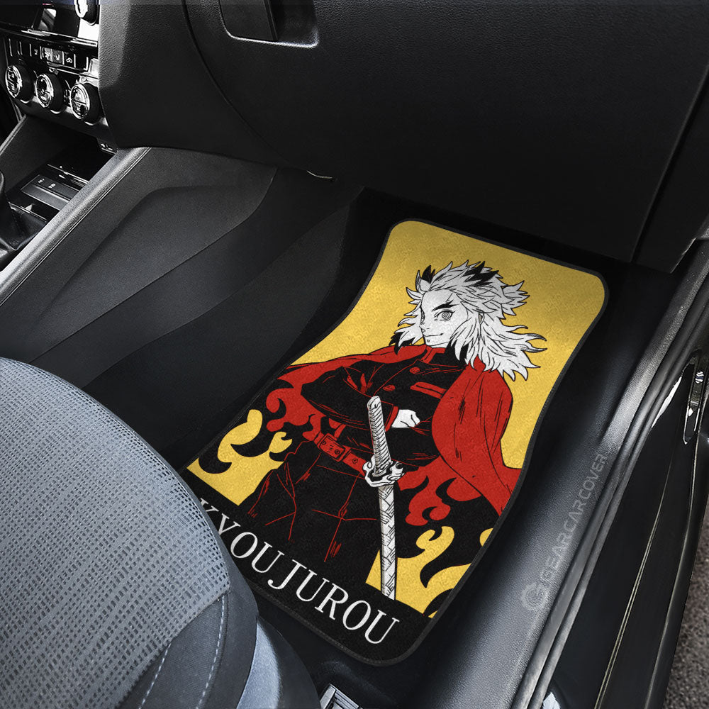 Demon Slayer Car Mats Kyoujuro Rengoku Car Floor Mats Demon Slayer Car Floor Mats