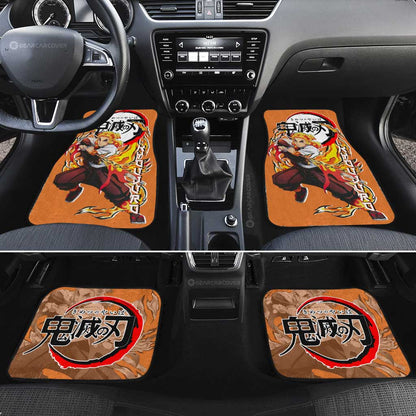 Demon Slayer Car Mats Kyoujuro Rengoku Car Floor Mats Demon Slayer Car Floor Mats