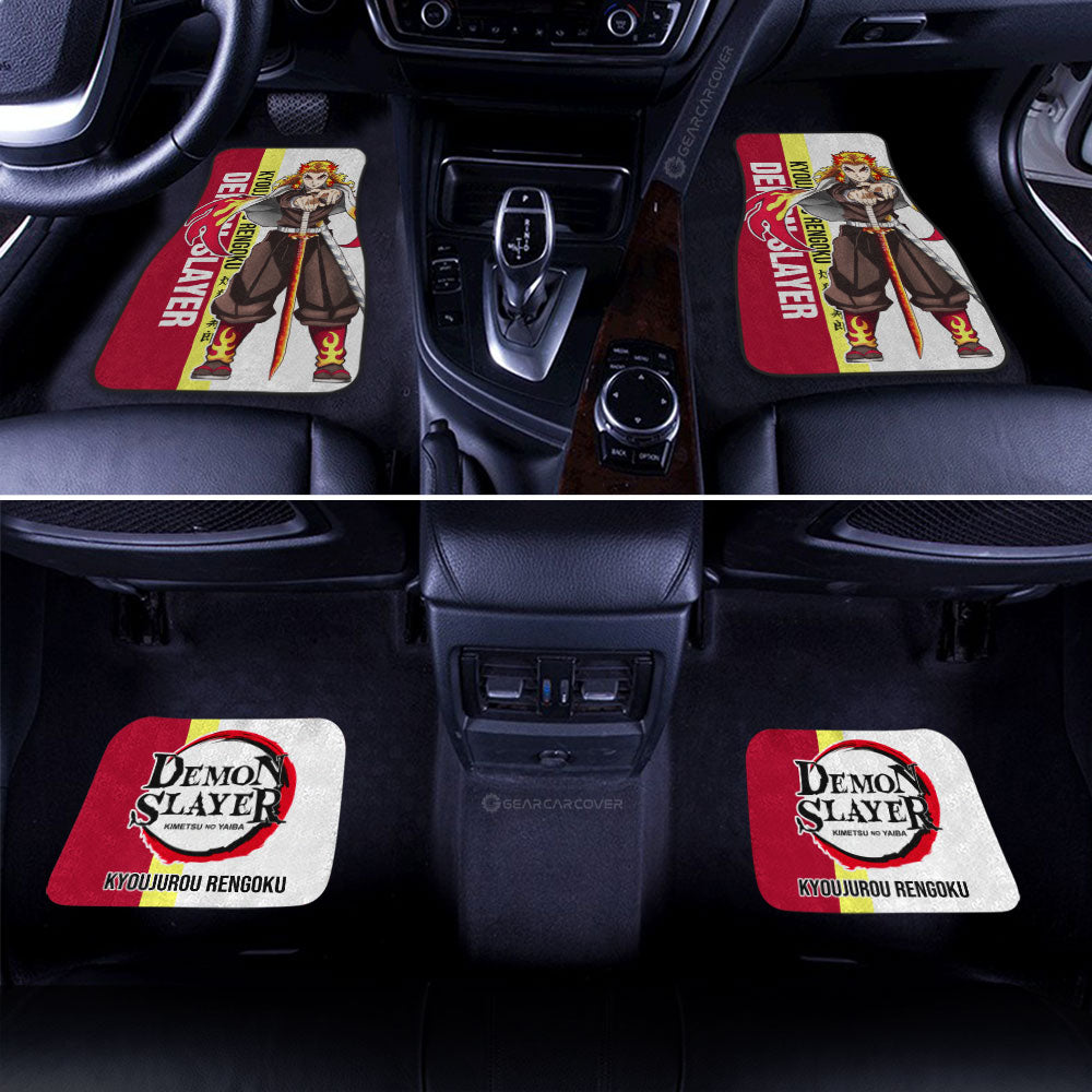 Demon Slayer Car Mats Kyoujurou Rengoku Car Floor Mats Car For Fans Floor Mats