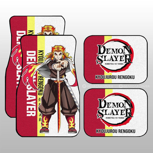 Demon Slayer Car Mats Kyoujurou Rengoku Car Floor Mats Car For Fans Floor Mats