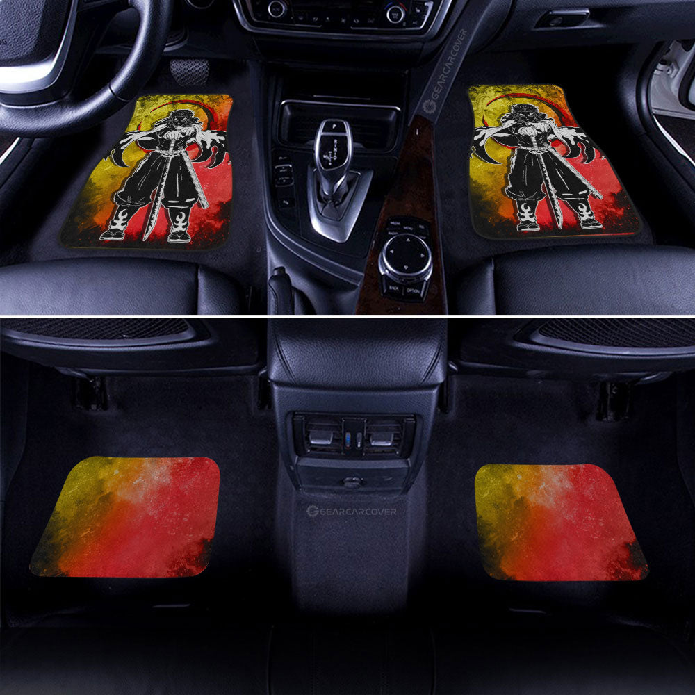 Demon Slayer Car Mats Kyoujurou Rengoku Car Floor Mats Demon Slayer Car Floor Mats