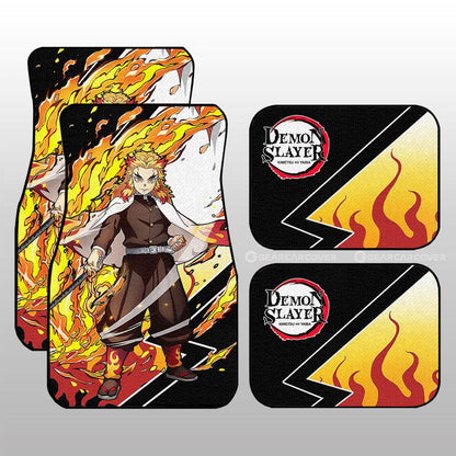 Demon Slayer Car Mats Kyoujurou Rengoku Car Floor Mats Demon Slayer Car Floor Mats