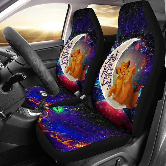 LK Car Seat Covers Simba Nala Love You To The Moon And Back Seat Covers Colorful