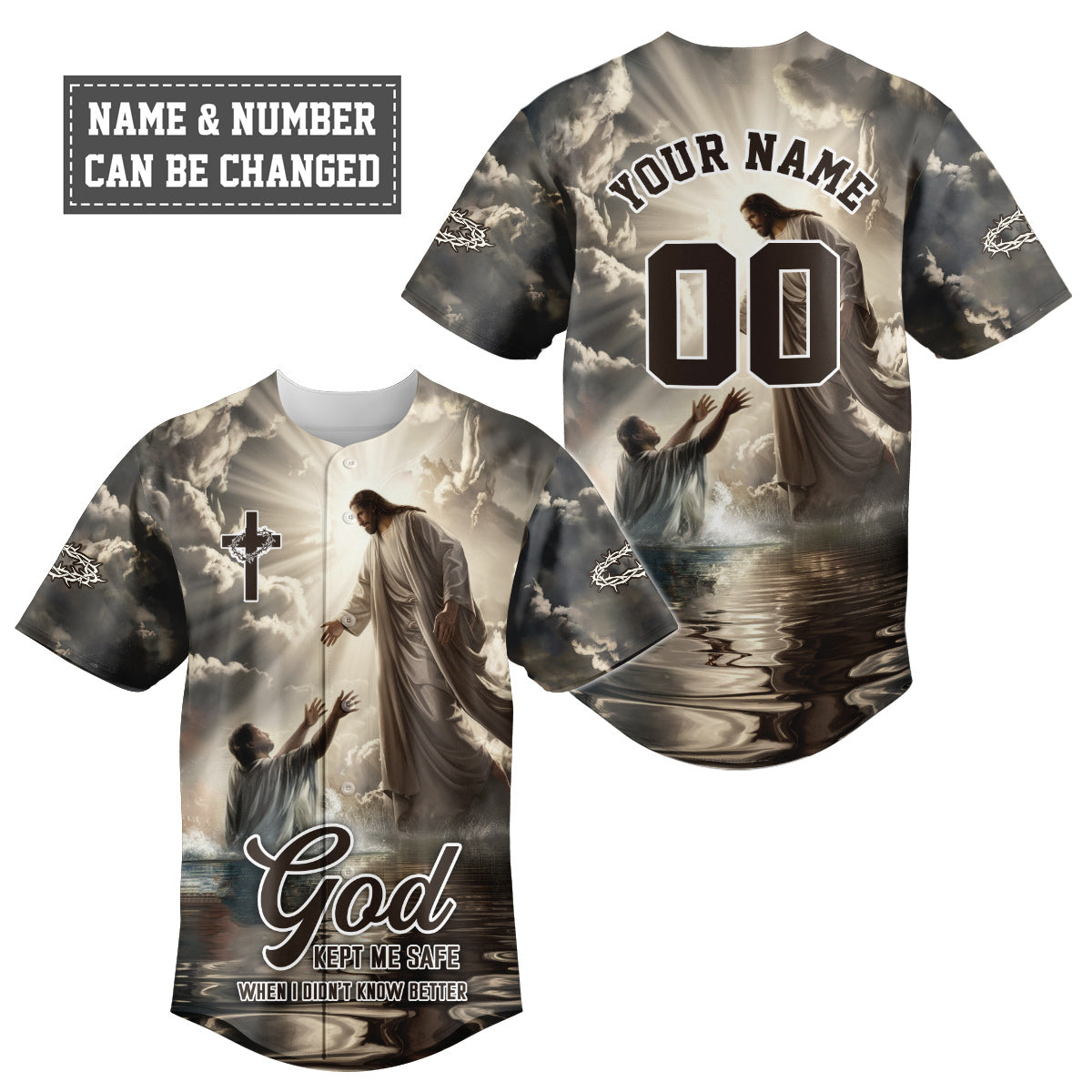 God Kept Me Safe When I Didn’t Know Better Baseball Jersey Bundle