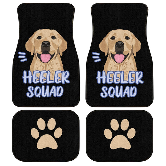 Dog Car Floor Mats Funny Cute Labrador Retriever Dog Heeler Squad Car Mats
