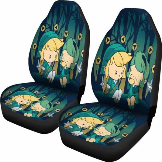 The Legend Of Zelda Car Seat Covers Chibi Legend Of Zelda Characters Seat Covers Green