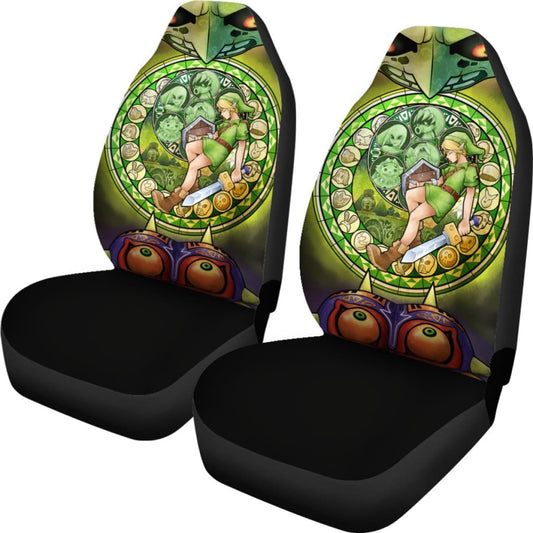 The Legend Of Zelda Car Seat Covers Legend Of Zelda Link Graphic Seat Covers Black Green