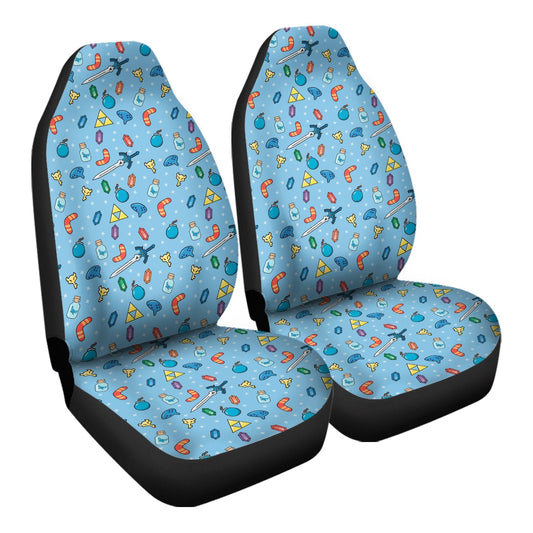 The Legend Of Zelda Car Seat Covers The Legend Of Zelda Items Pattern Seat Covers Blue