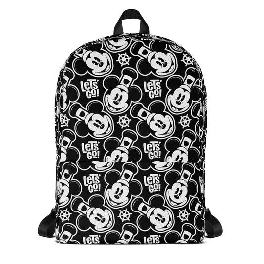 MM Backpack DN Vintage MM Let's Go Pattern Backpacks Black